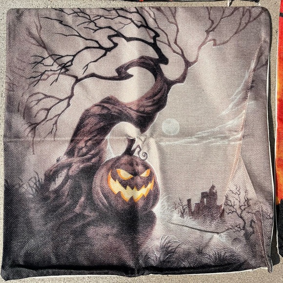 NWT set of 4 Halloween zip close pillow covers - Picture 2 of 8